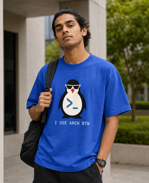 I Use Arch BTW 240 gsm cotton tech T-shirt by Code.Wear()
