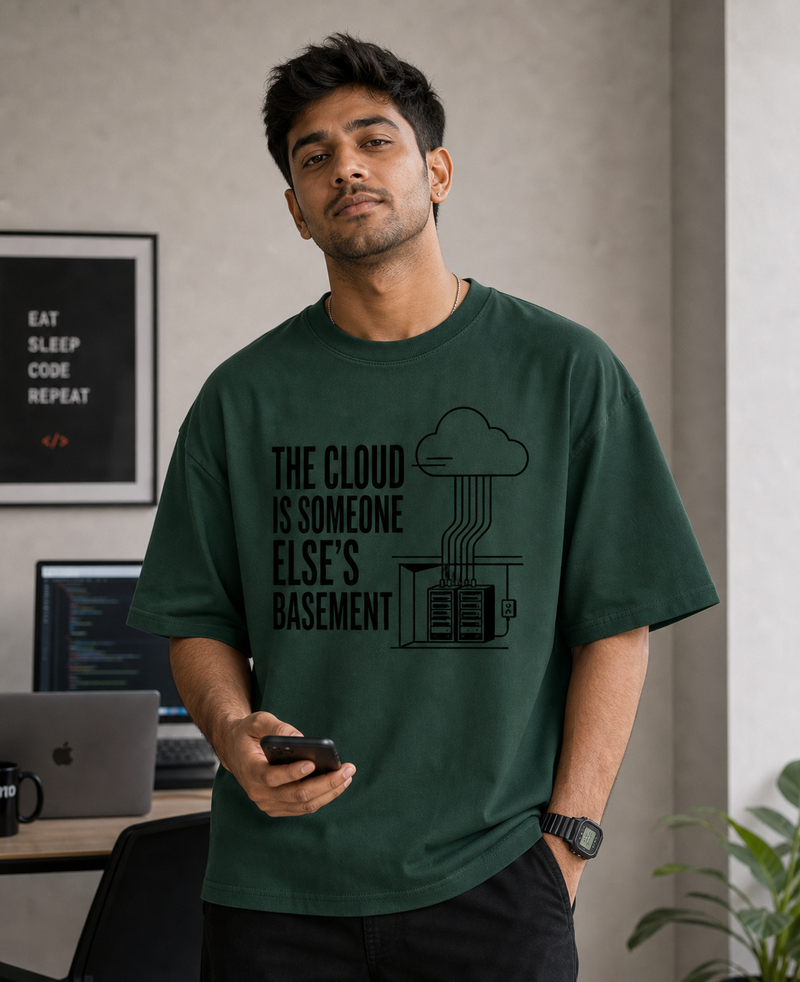 Cloud is a Basement 240 gsm cotton tech T-shirt by Code.Wear()