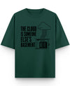 Bottle Green Oversized T-Shirt Front Design